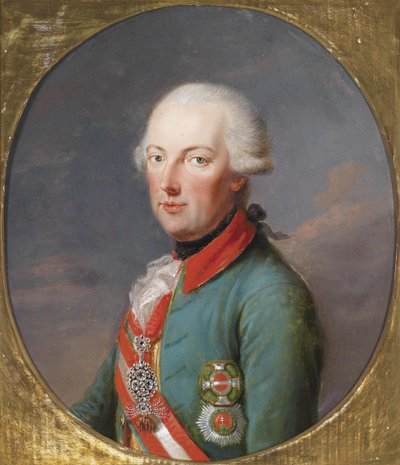 Imperatore Giuseppe II in uniforme da ufficiale dei Chevaux Legers con l